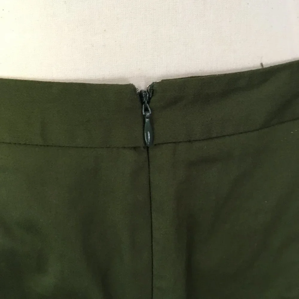 Cato Womens Army Green Midi Straight Short Skirt,‎ size 12, NWT